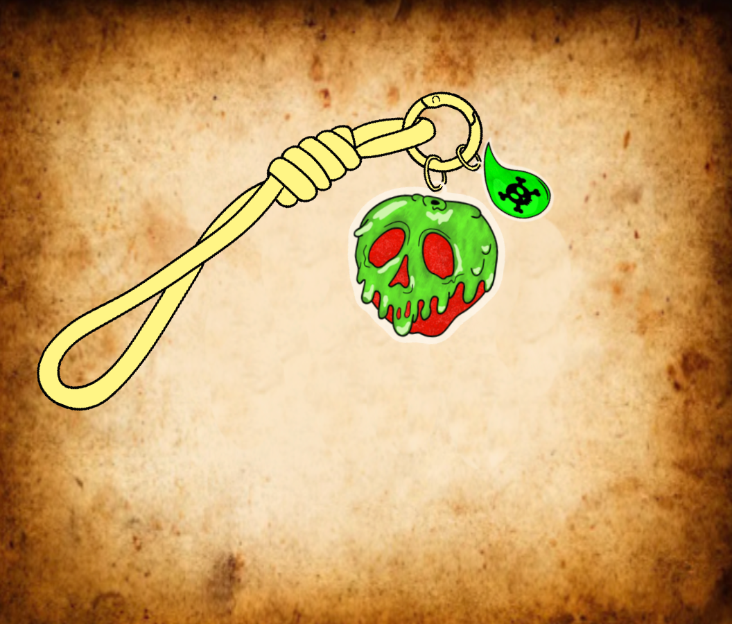 Braided Poison Apple Keychain Lanyard