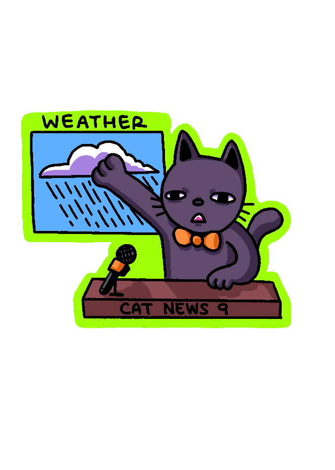 Weather Cat Sticker