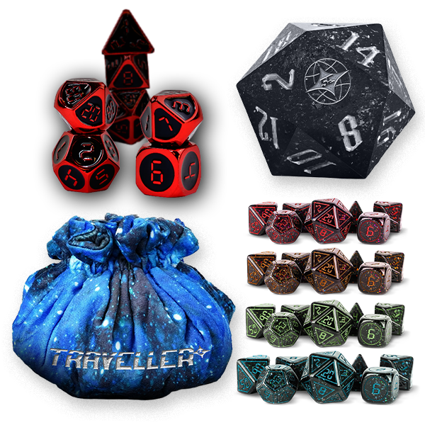 Traveller 5E Galaxy Dice Bag Collection