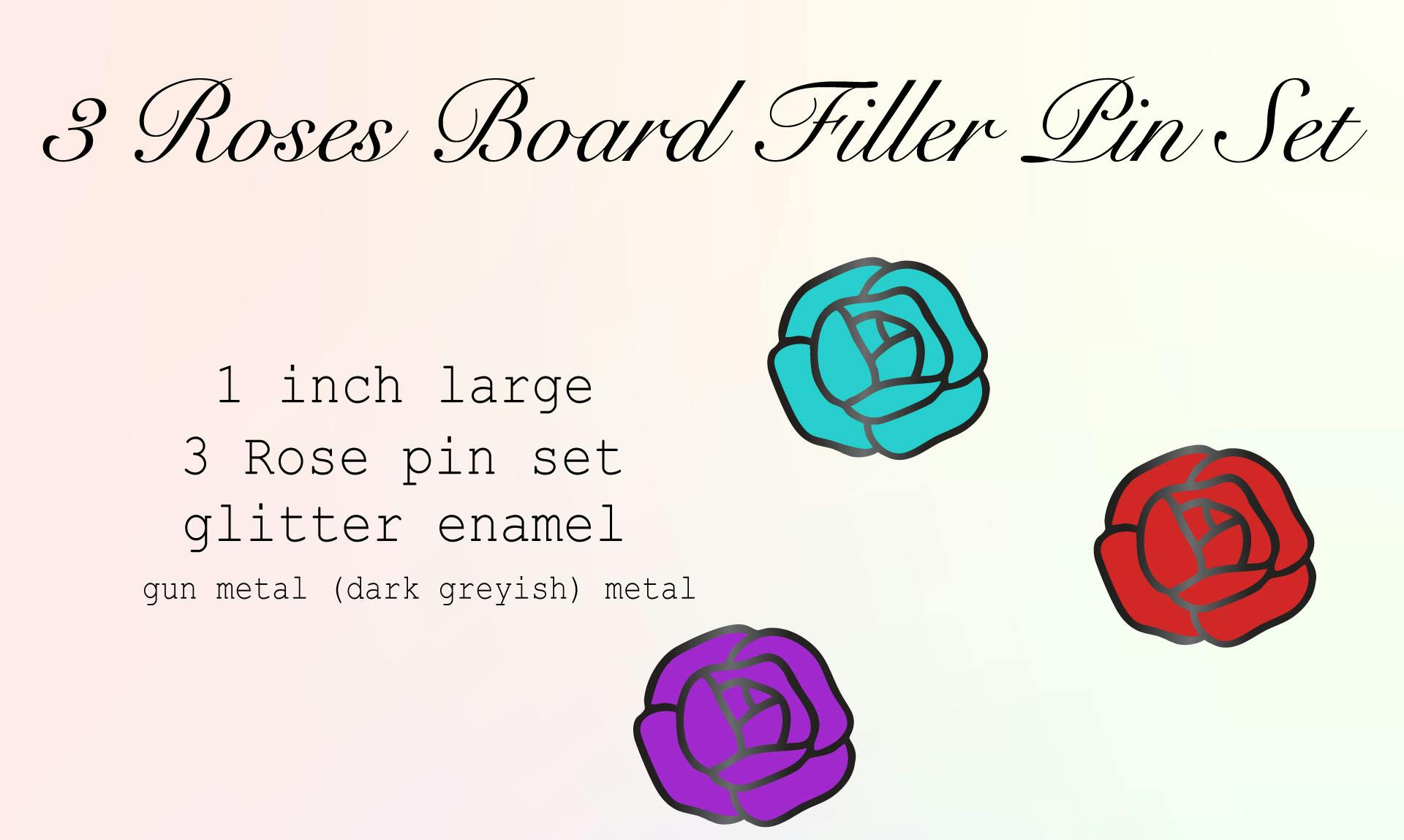 3 Roses Pin Set 
