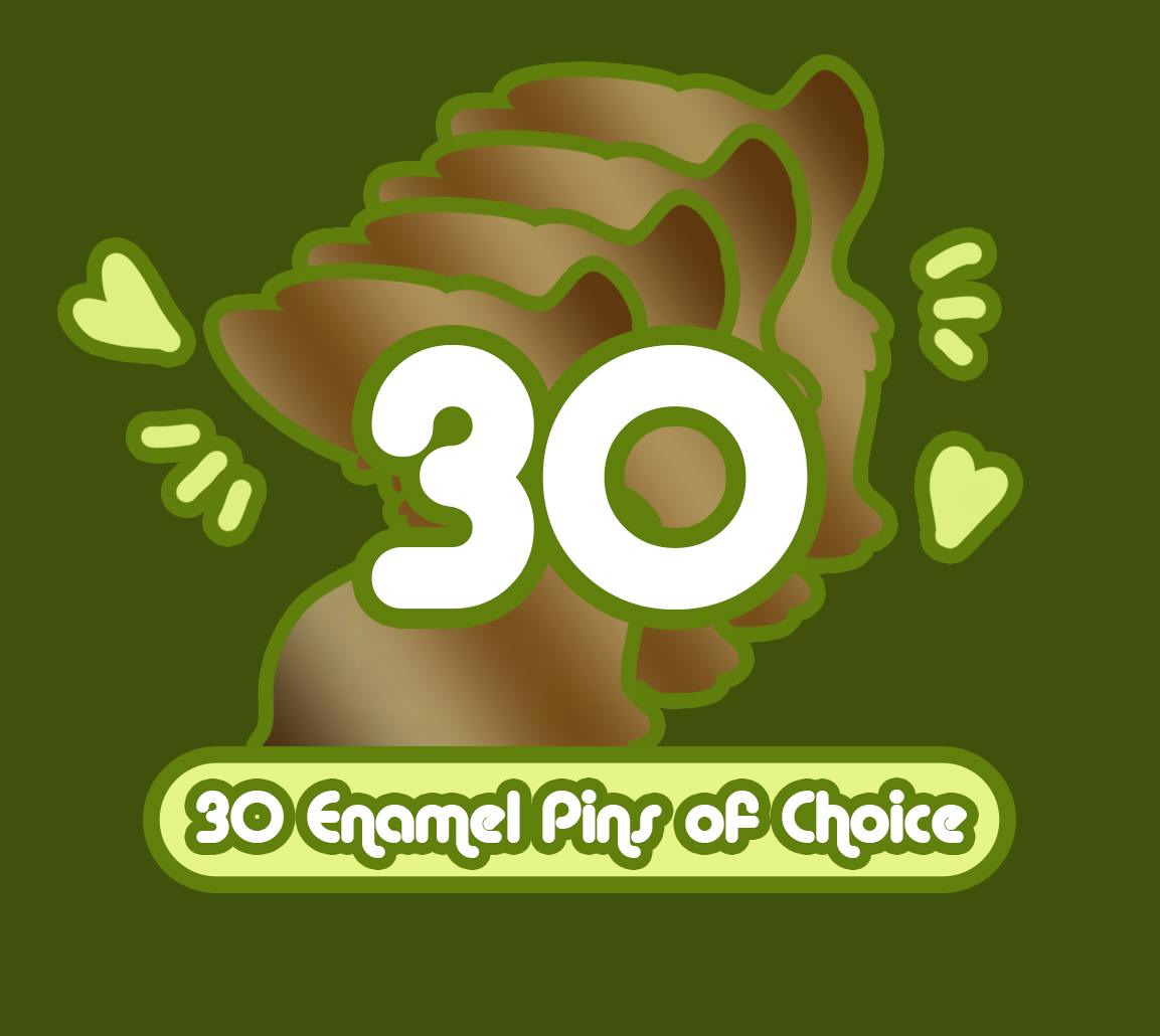 Thirty (30) Enamel Pins
