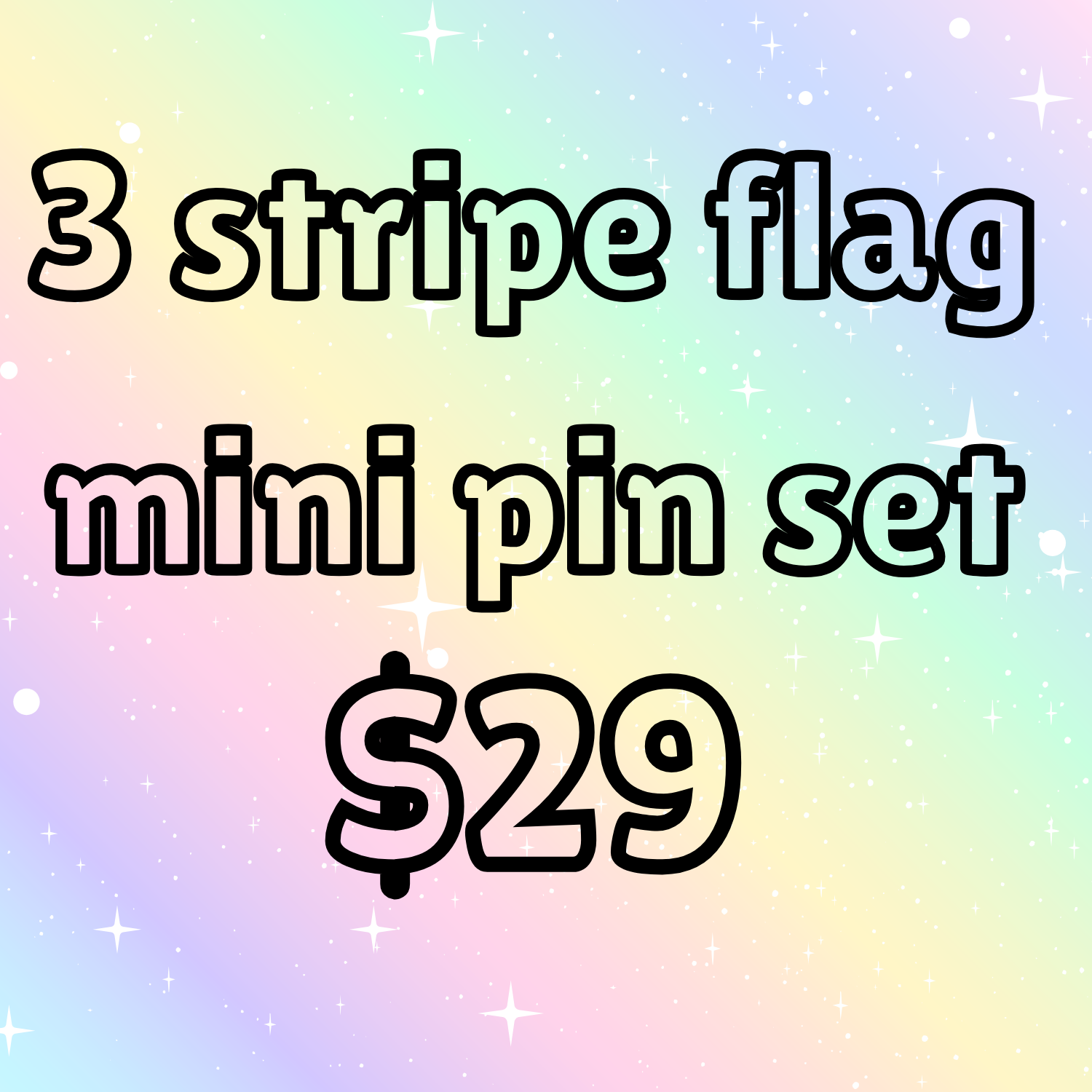3 Stripe Flag Pin Set