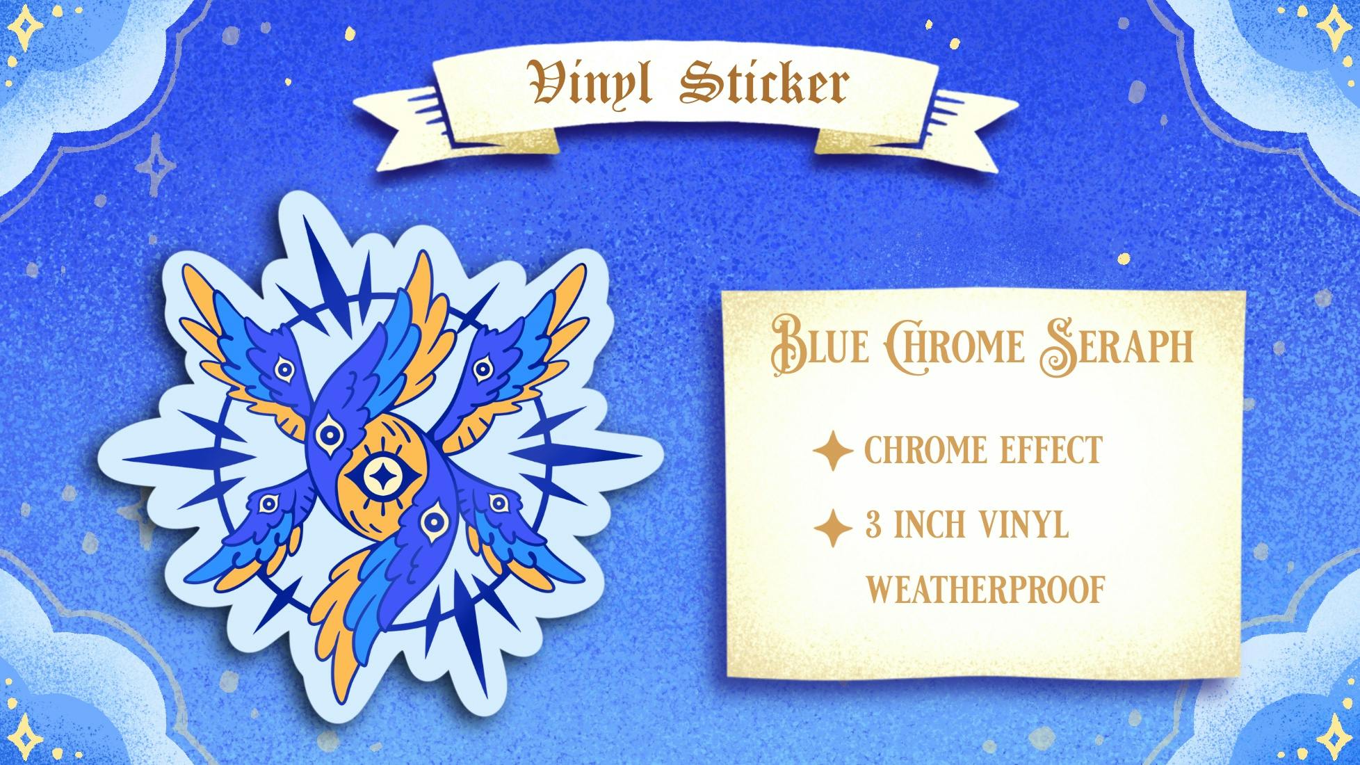 Creator Blue Seraph Chrome Sticker