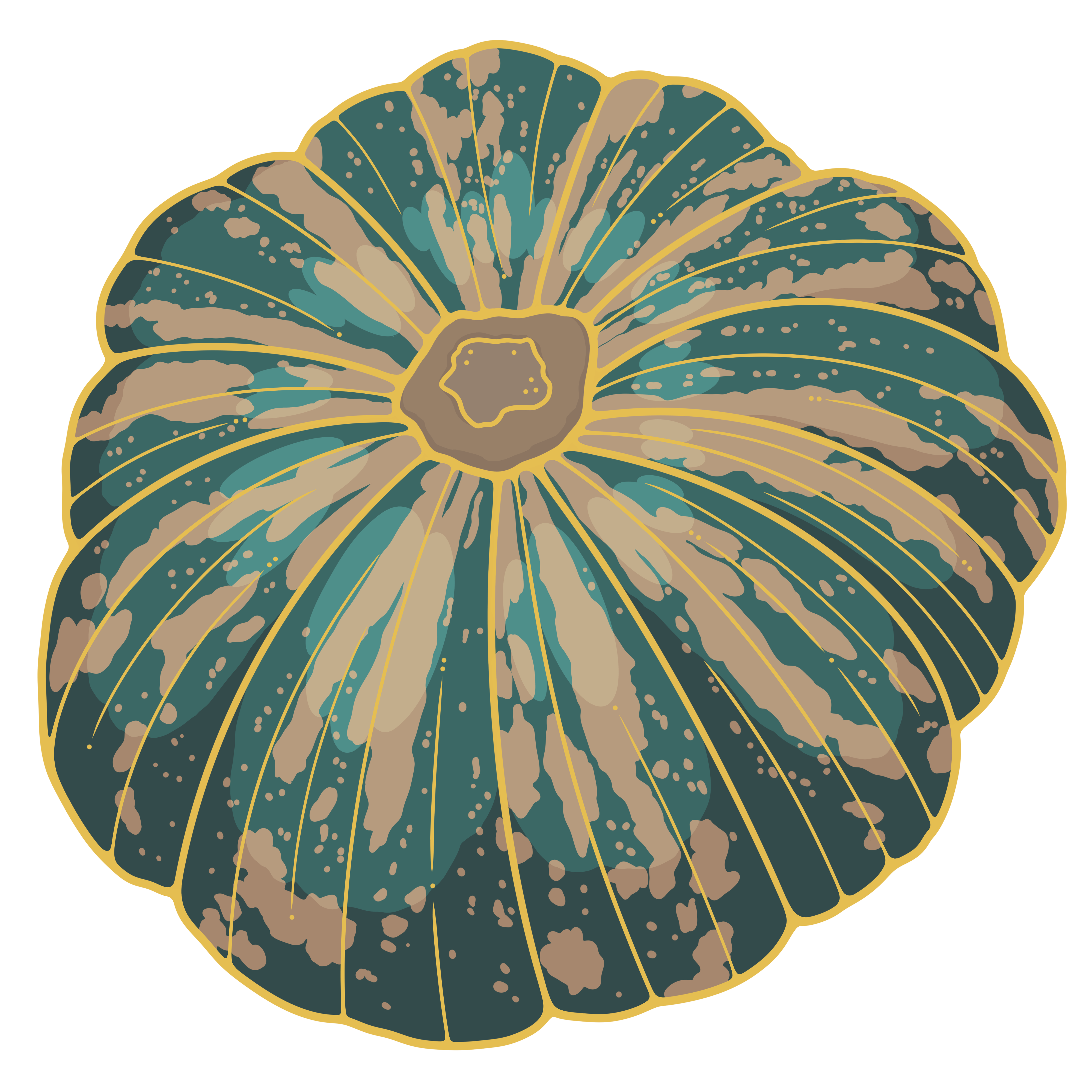 Teal/Gold Plating