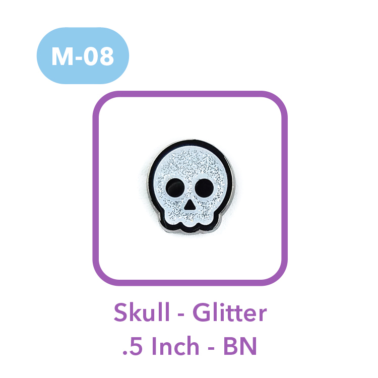 M-08 - Skull - Glitter