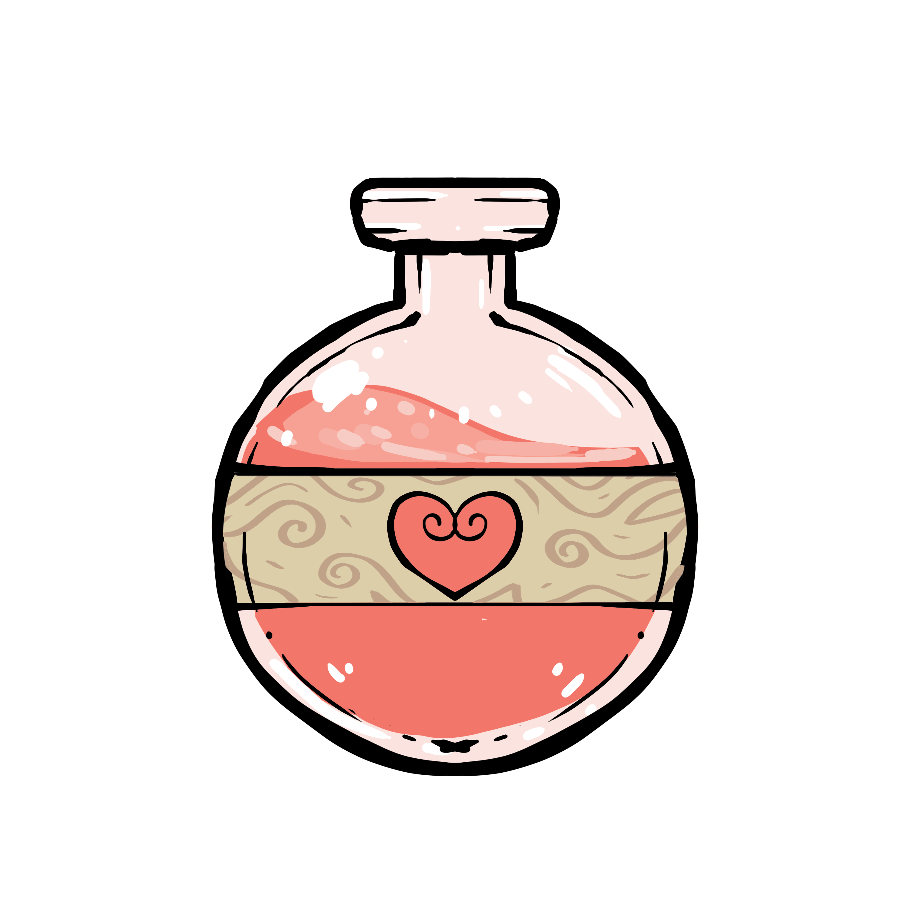 Liquid Filled Acrylic Keychain: Love Potion