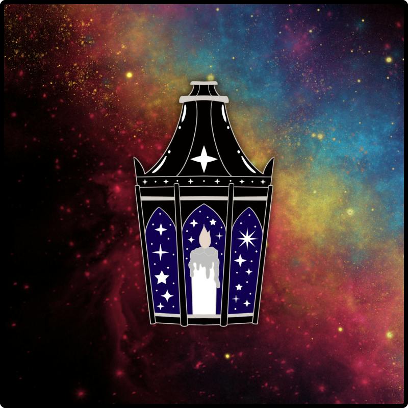 Forked Lantern Blue Variant Pin