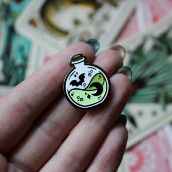 Summerween Green Potion Bottle Enamel Pin