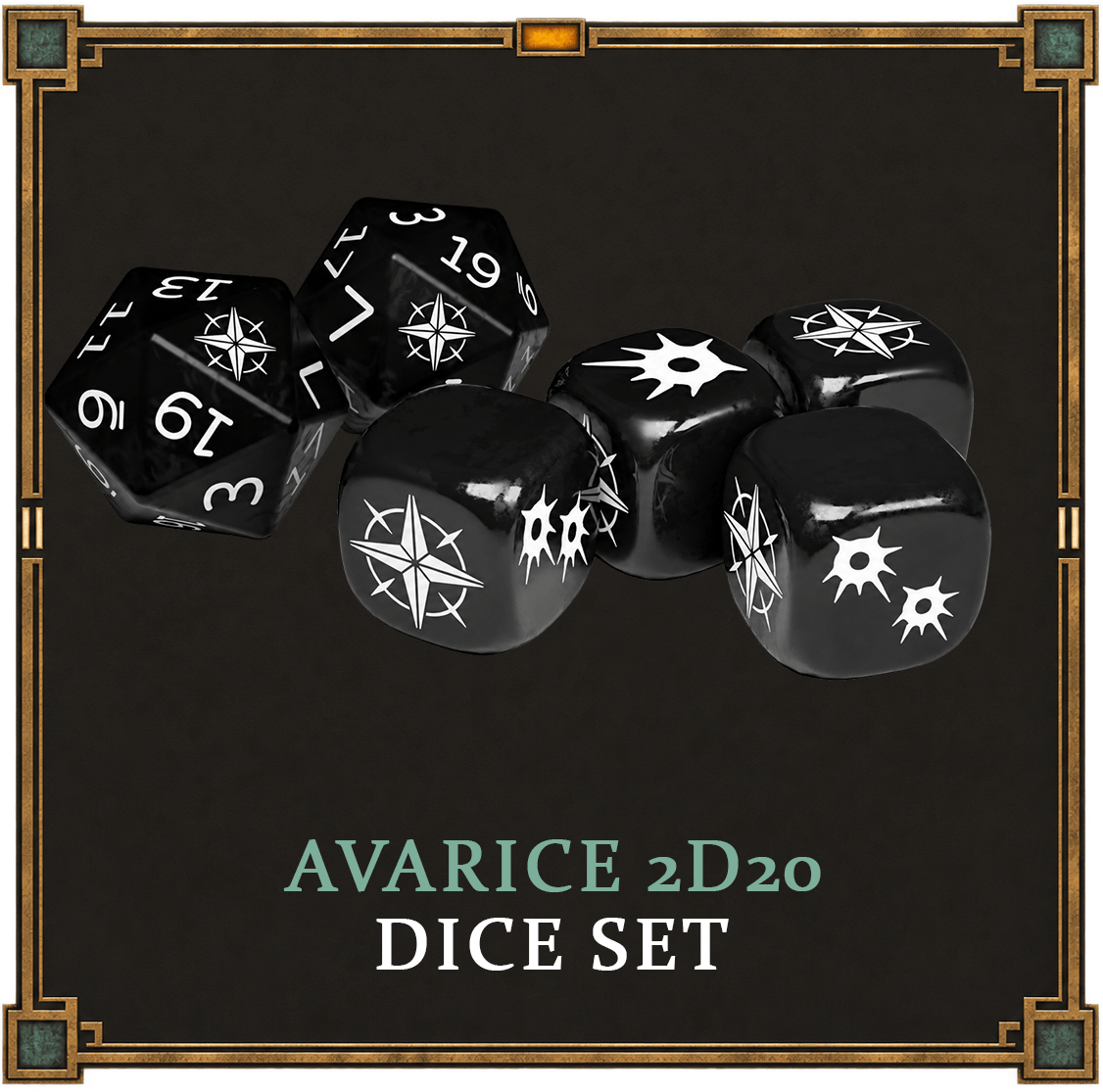 Avarice 2d20 Dice Set