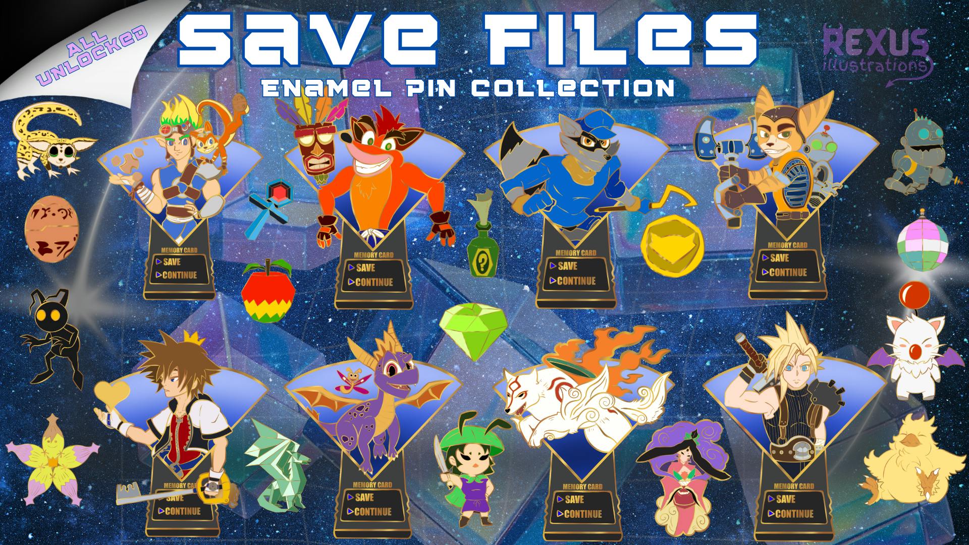 Launch Party | Save Files | Enamel Pins - BackerKit