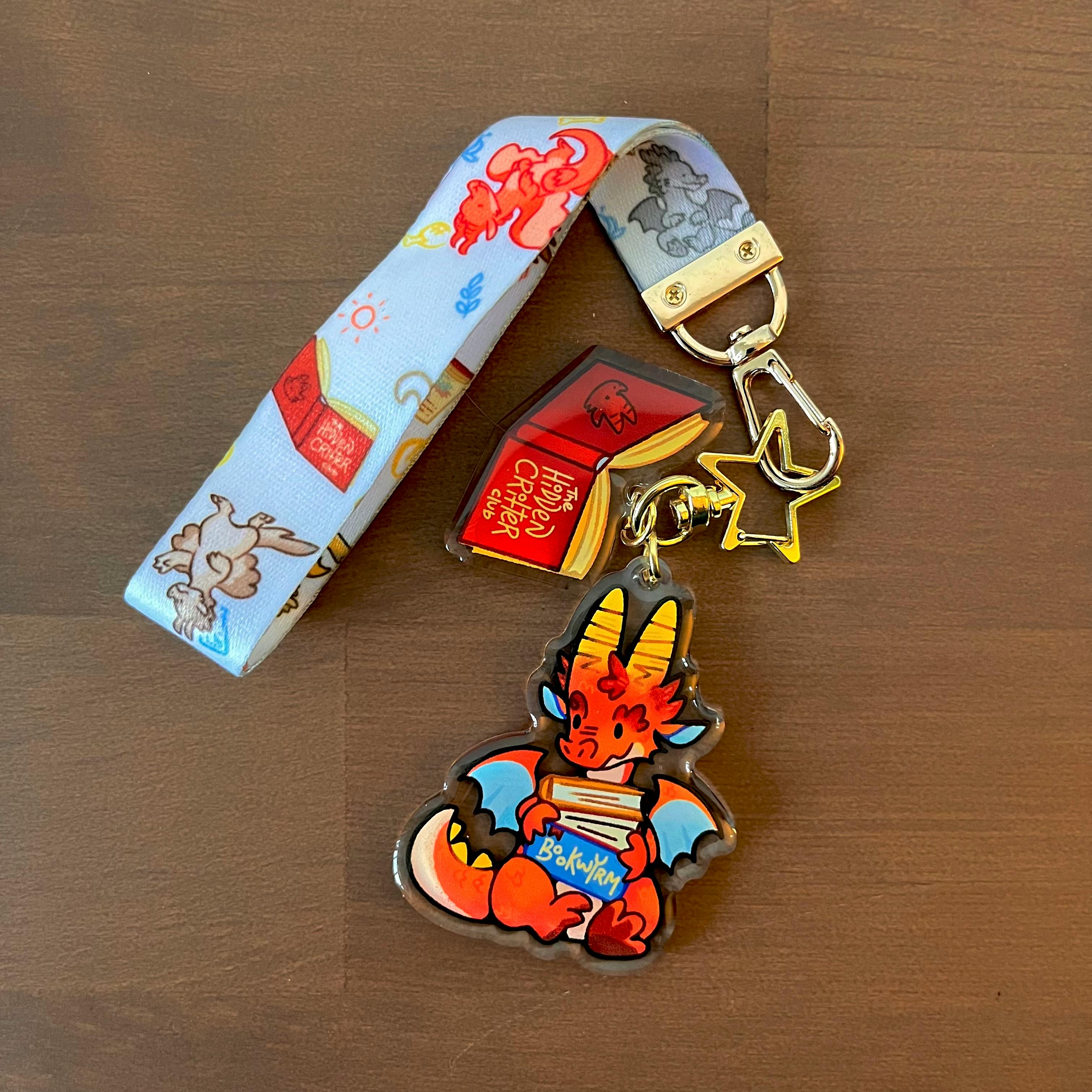 Bookwyrm Wristlet Charm