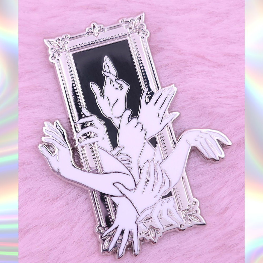 Ghost Hands Enamel Pin