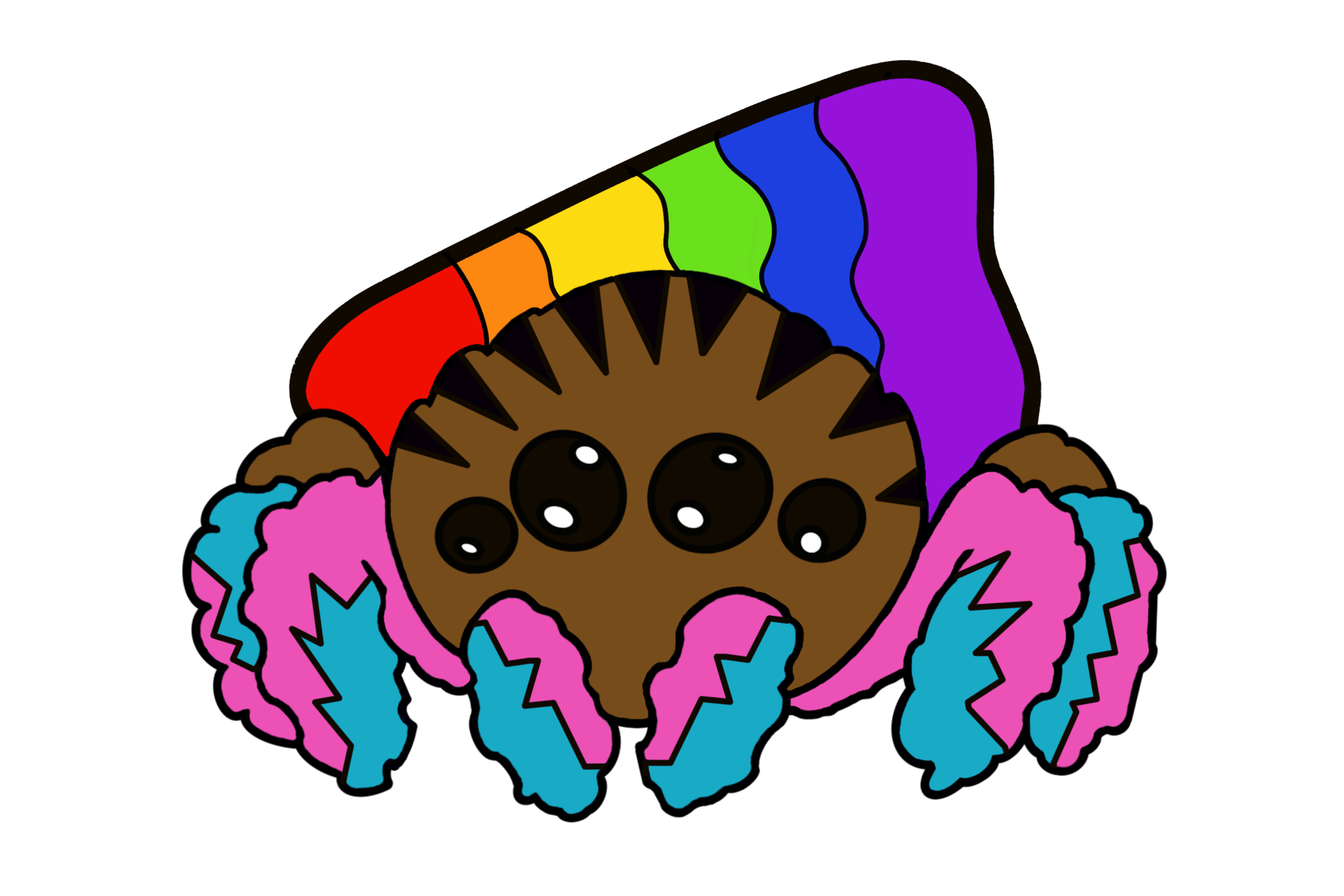 Pride Cookie Jumping Spider Pin