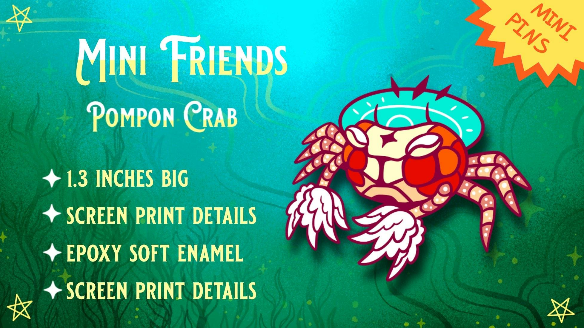 Pom Pom Crab Mini Pin