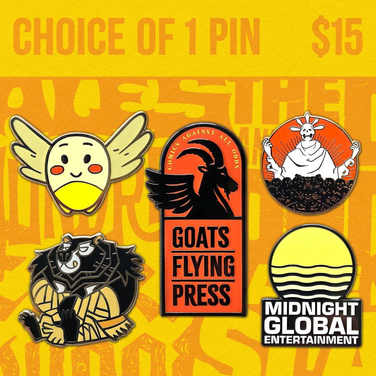 Choice of 1 Enamel Pin