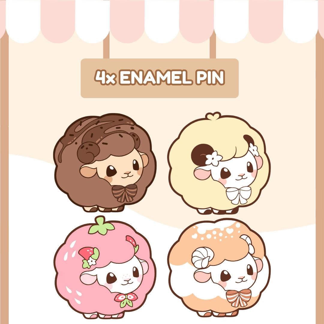 4x Enamel Pins