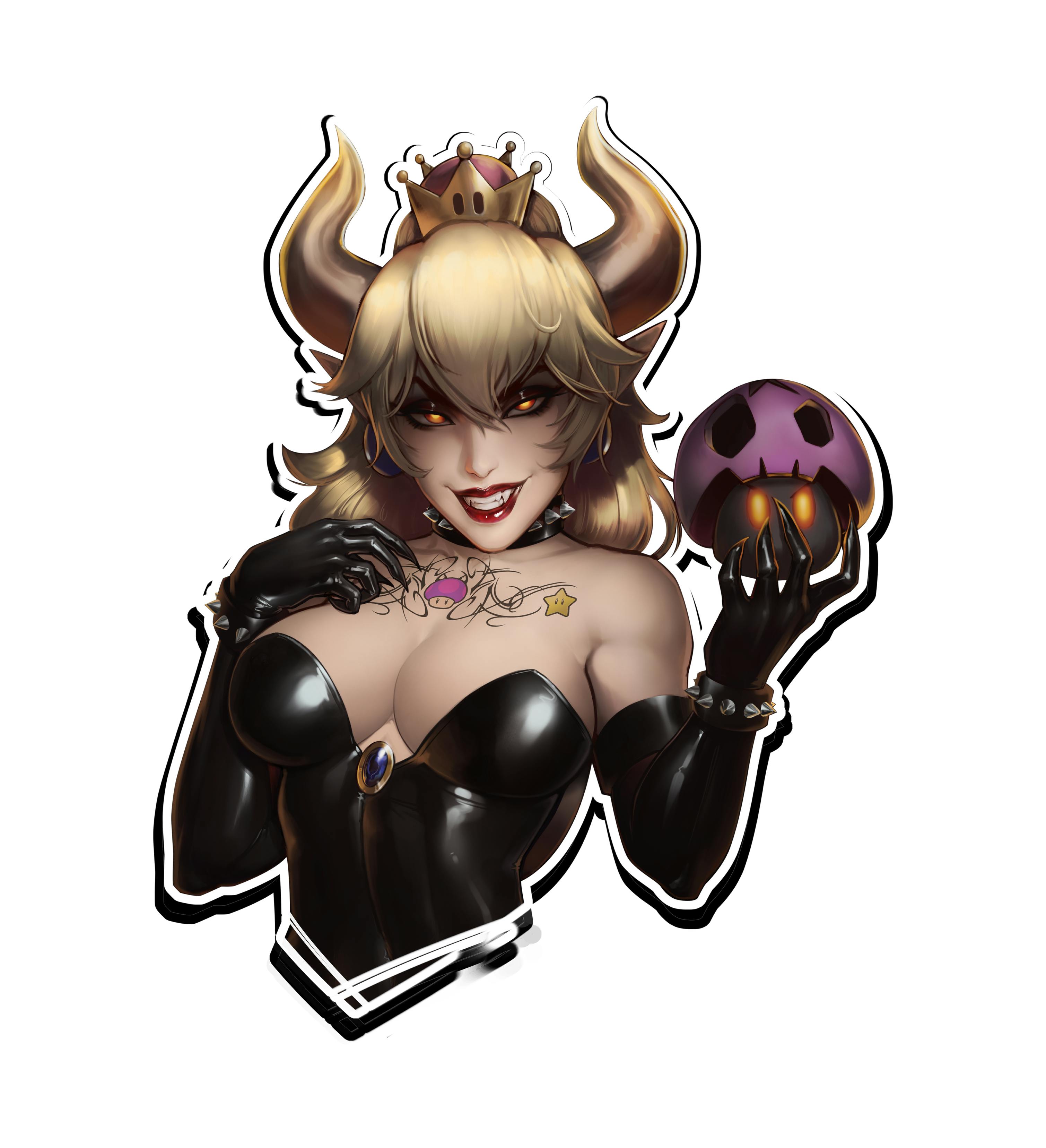 Bowsette - Peach Variant Bust Sticker