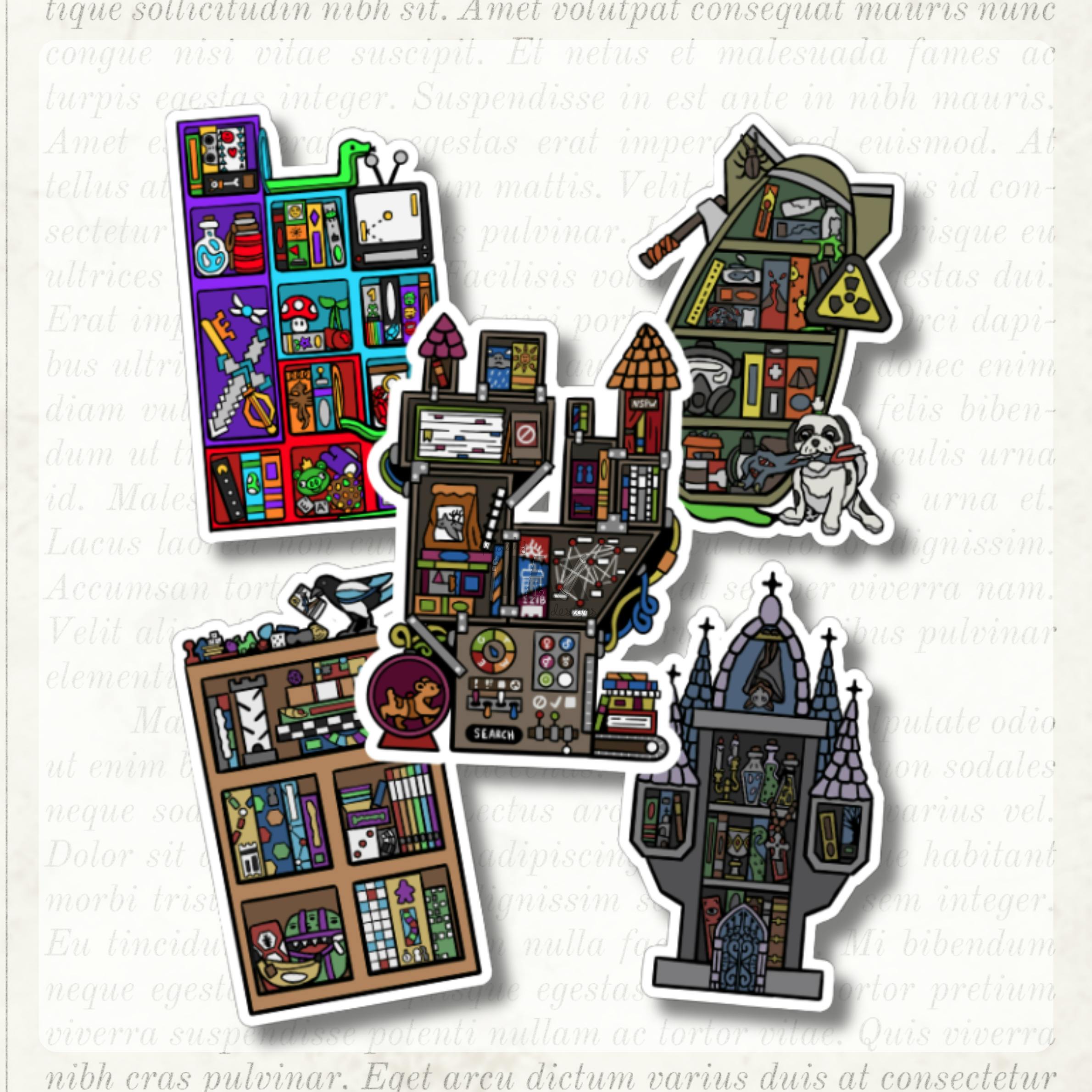 Bookcase Vinyl Sticker