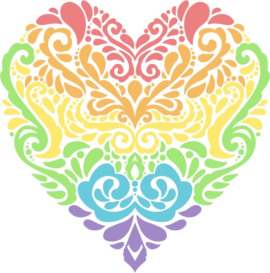 6" Pride Heart Window Cling Sticker	