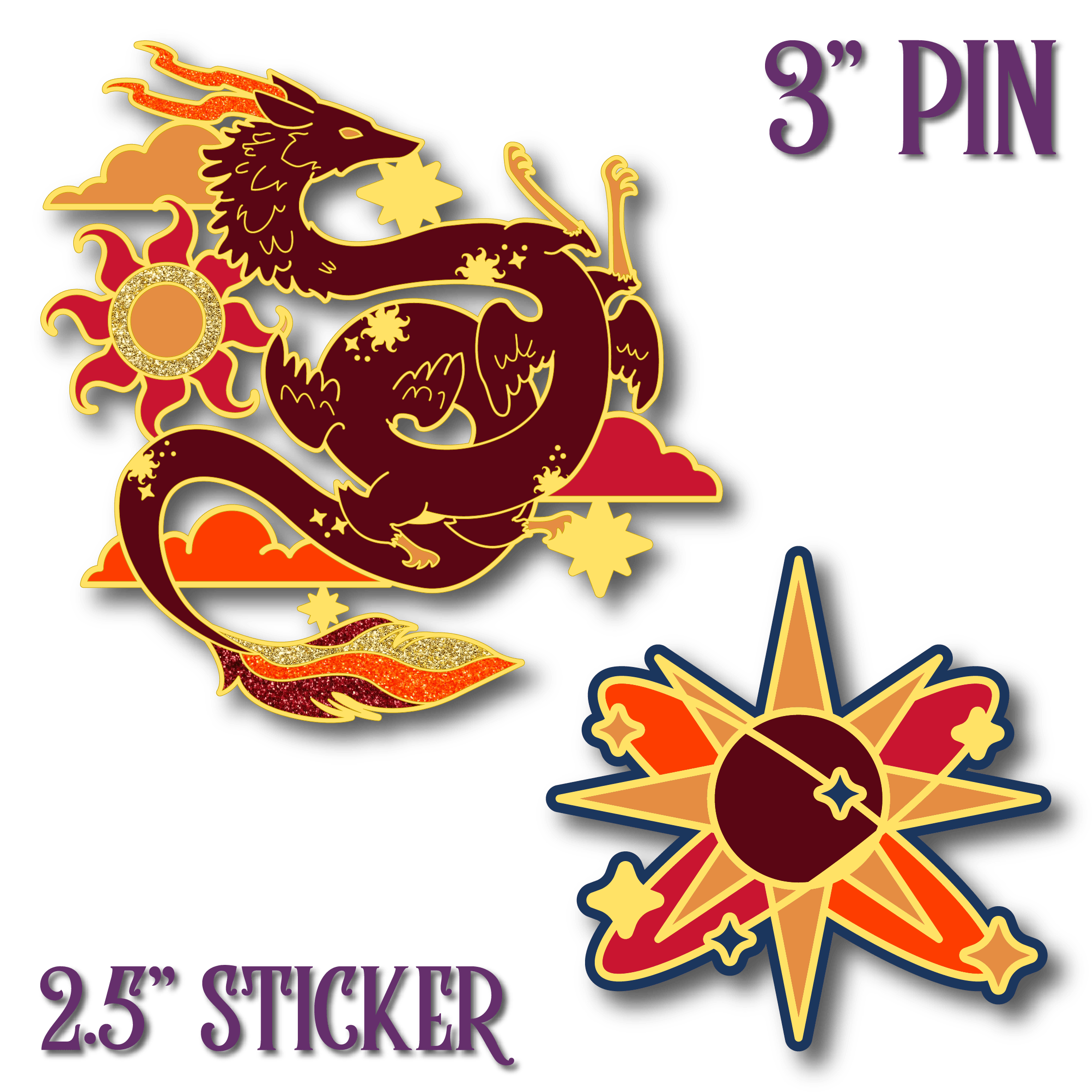 LIMITED Solar Decay 3" Pin & 2.5" Sticker