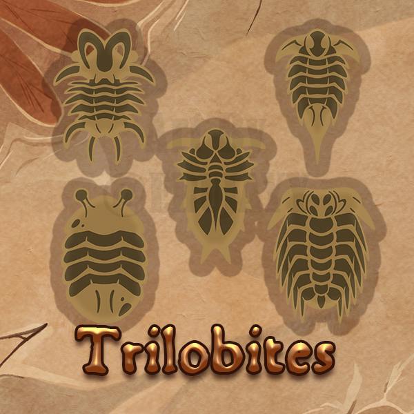 Ancient Bug Pin Trilobite Set