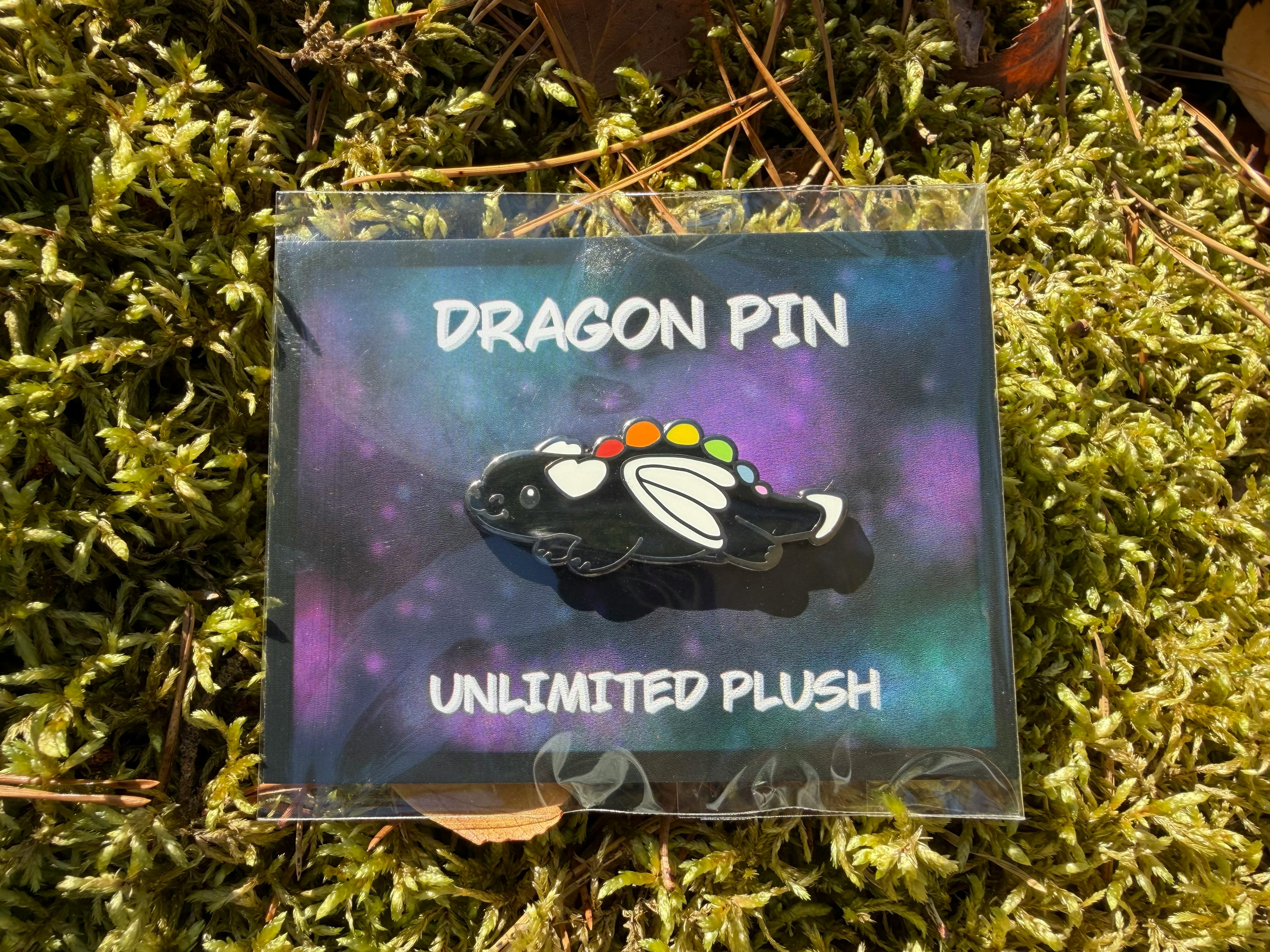 Dragon pin rainbow black