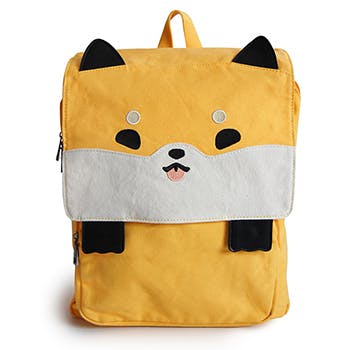 Sesame Shiba Canvas Backpack