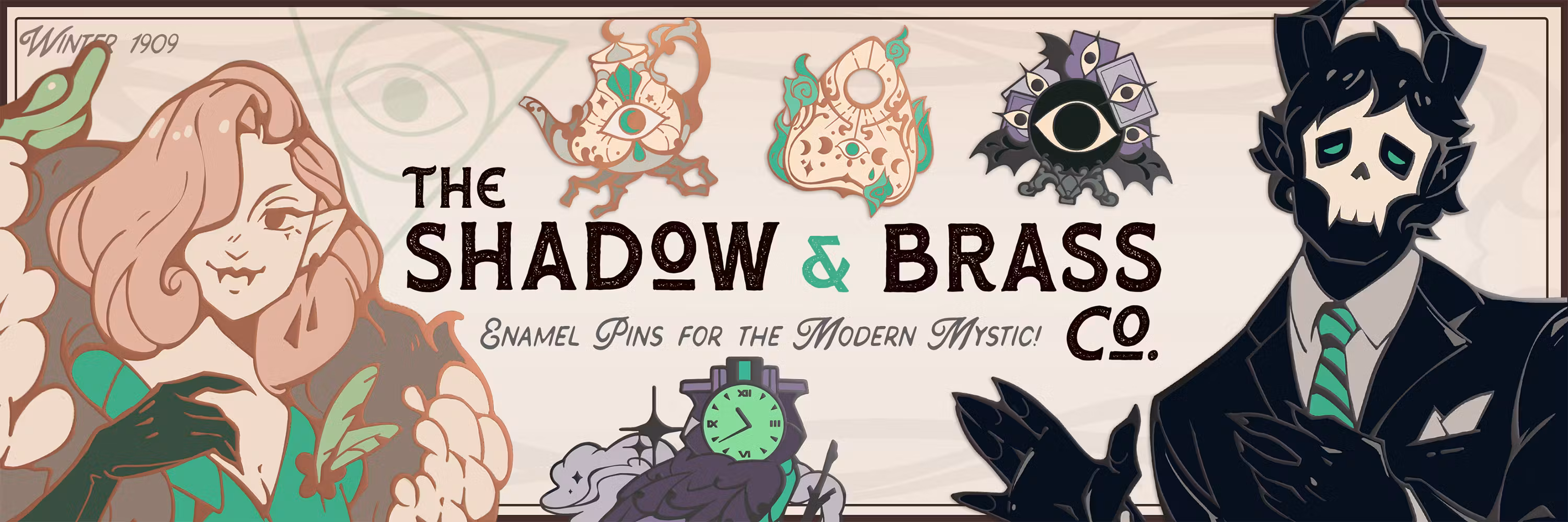 Shadow & Brass | Arcane Pins for the Modern Mystic