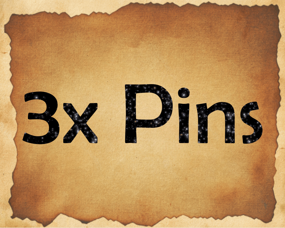 Pin : 3x Enamel Pins (Over 2cm)