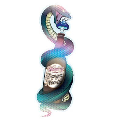 Warning Danger Noodle Sticker