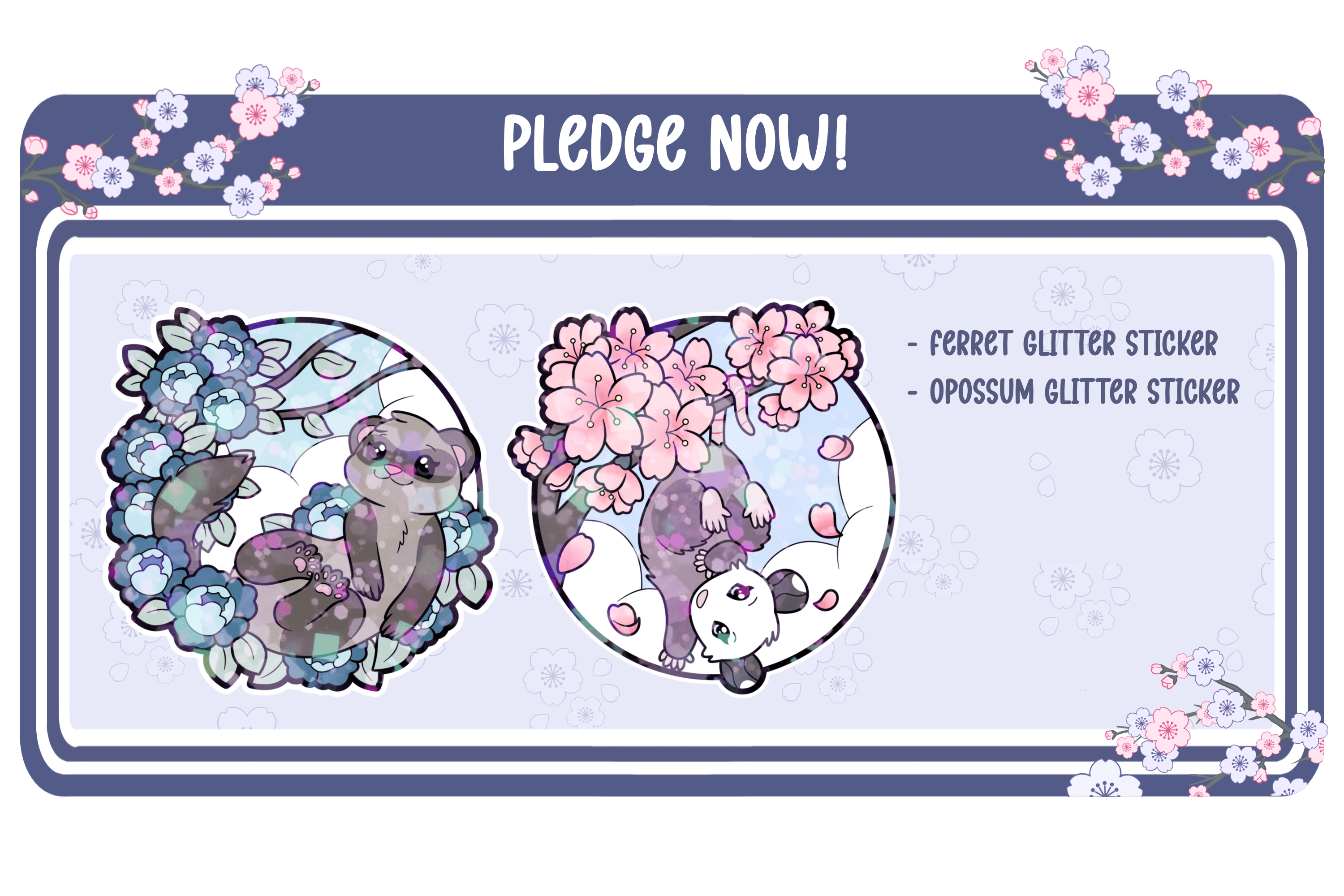 🐾 Glitter Sticker