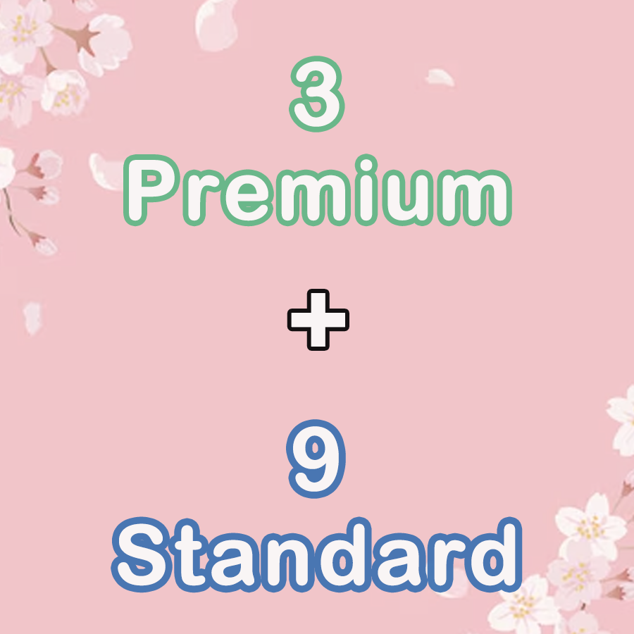 3 Premium + 9 Standard