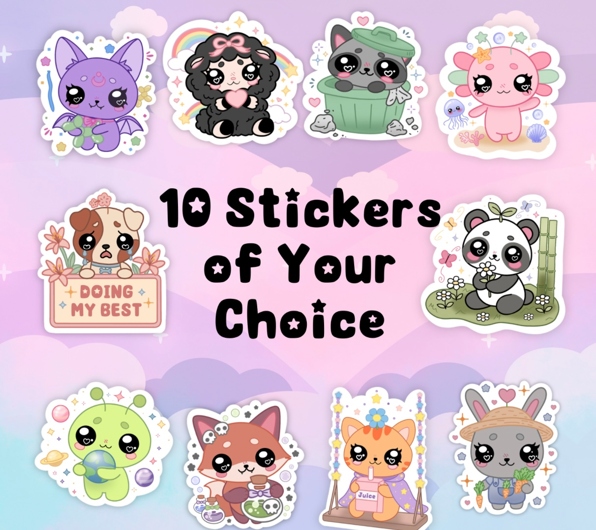 10x Stickers of your choice