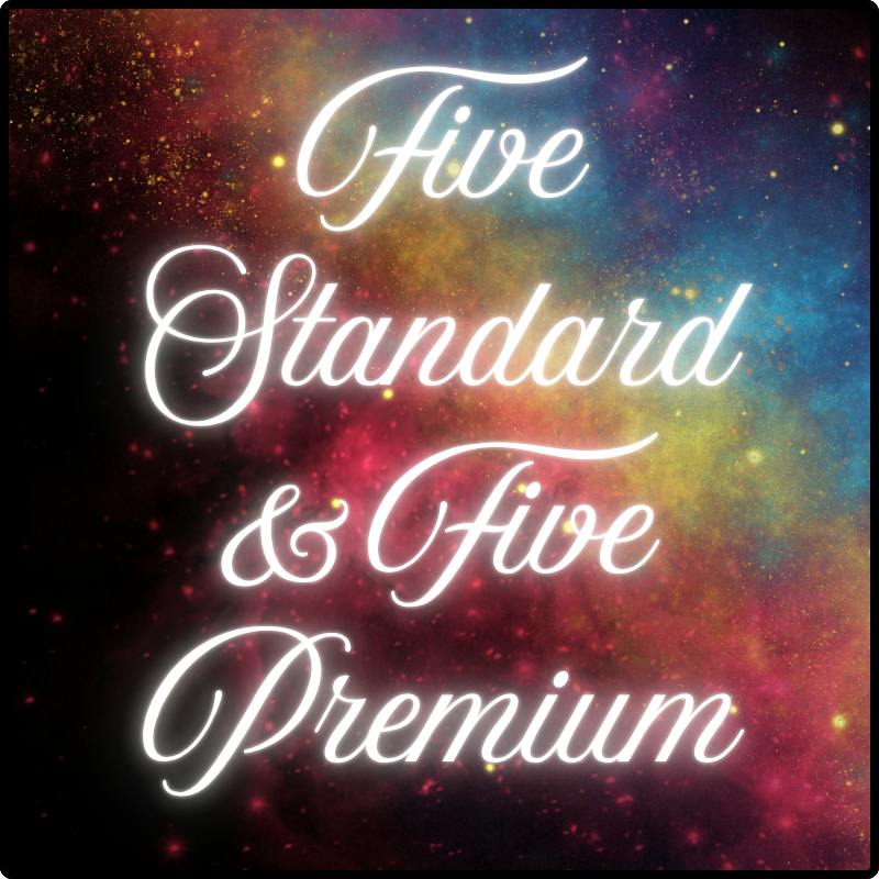 Five Standard & Five Premium Pins