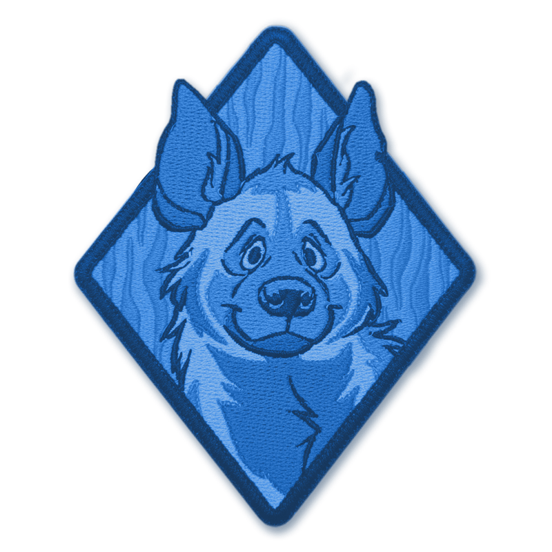 Embroidered patch Brown hyena