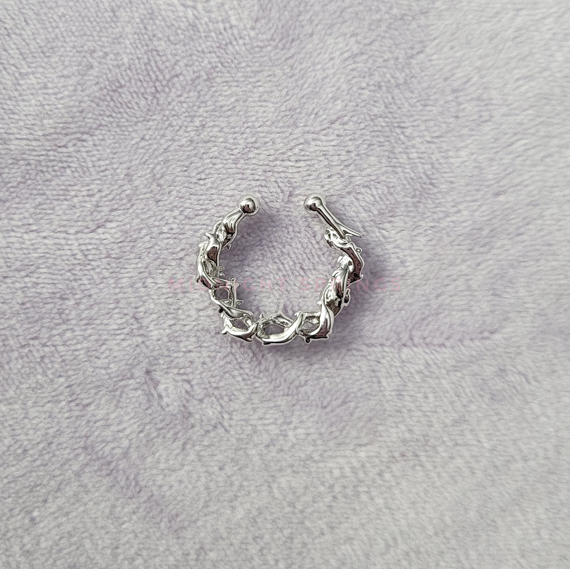 Thorns Septum Ring - Clip-on Silver