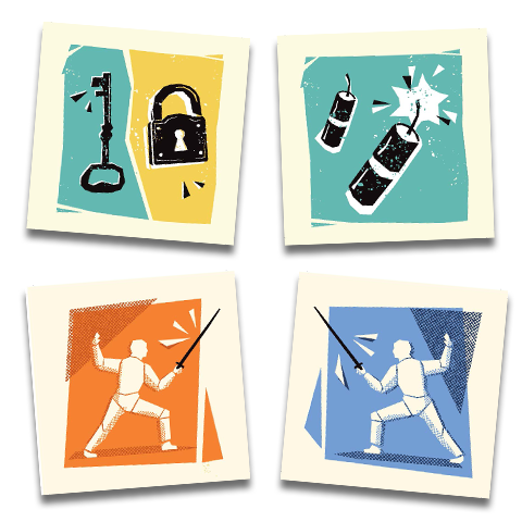 Four 3" x 3" stickers (get all four stickers)