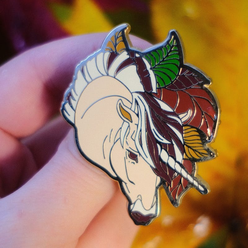 Unicorn pin - Autumn Color (save €1,-)