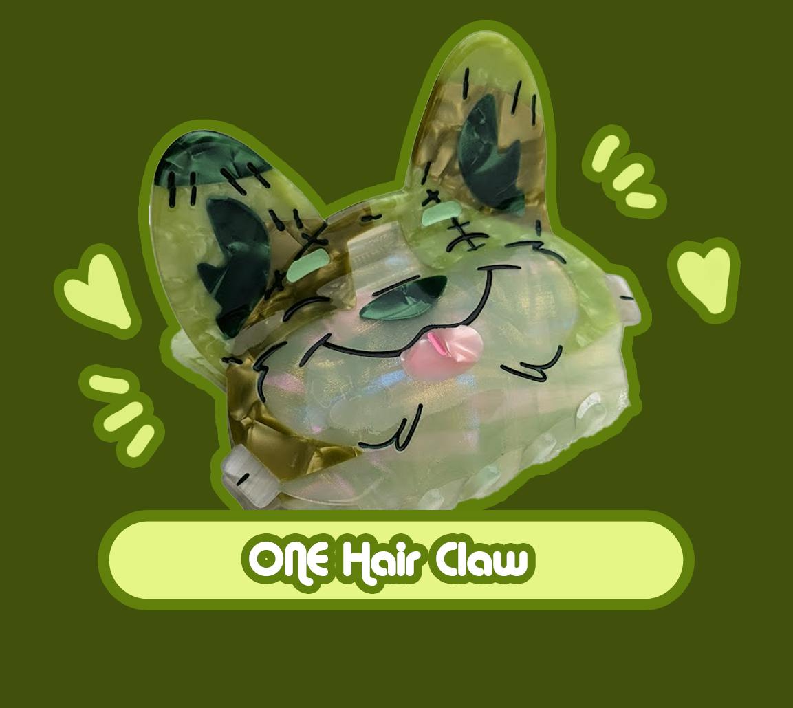 One (1) Buster Frankencorgi Hair Claw