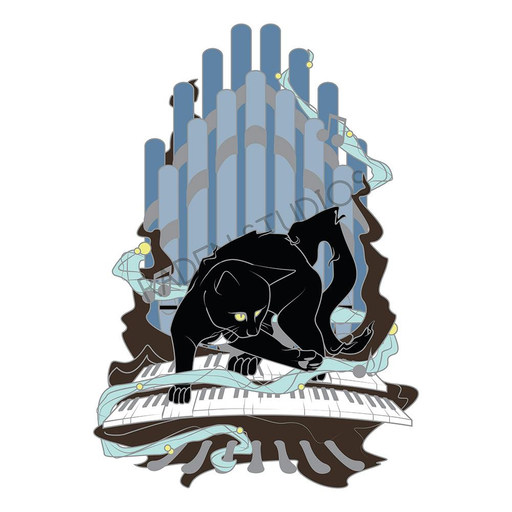 Mythical Bards Enamel Pin - Cat-Sìth