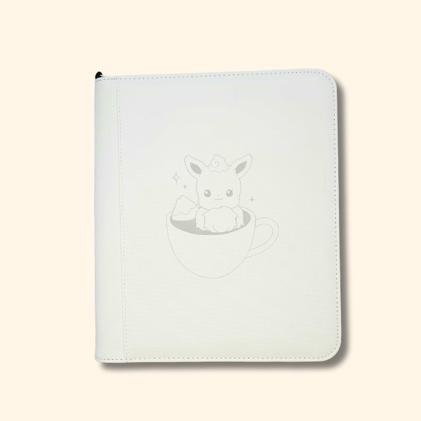 Hot Chocolate Toploader Binder (White)