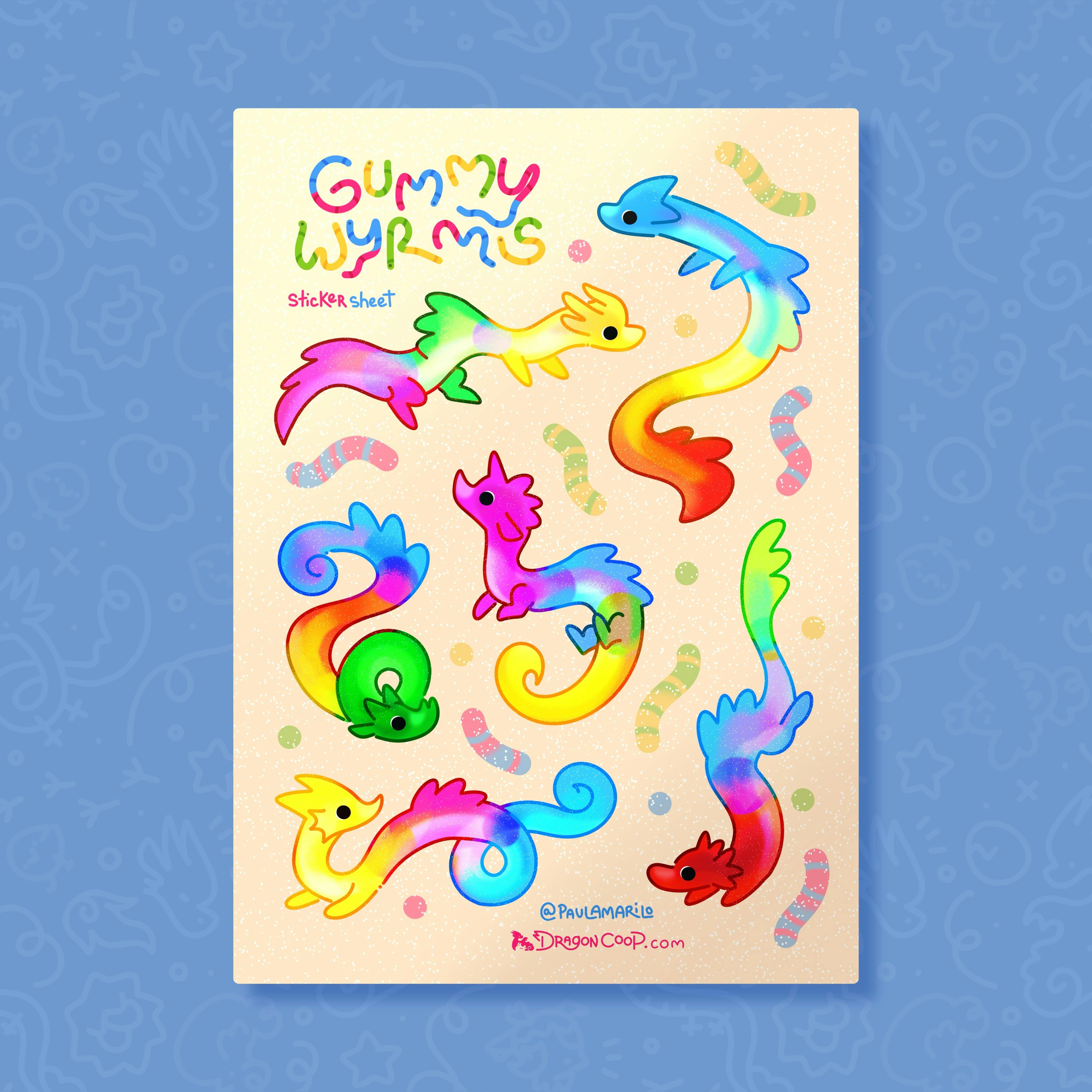 Gummy Wyrms Sticker Sheet