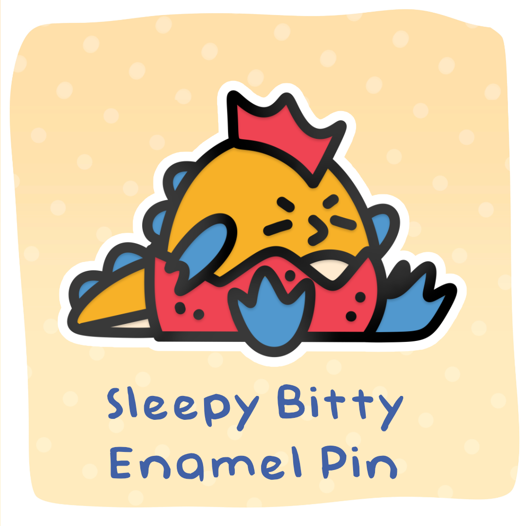 Sleepy Bitty Enamel Pin
