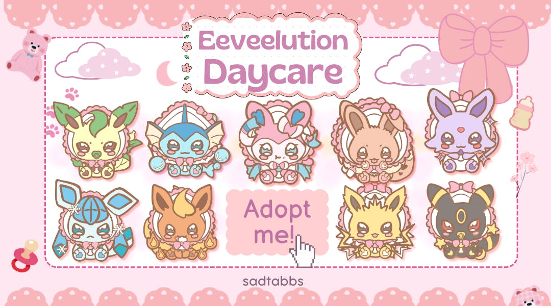 Eeveelutions Daycare: Baby Pokémon Enamel Pins Eevee