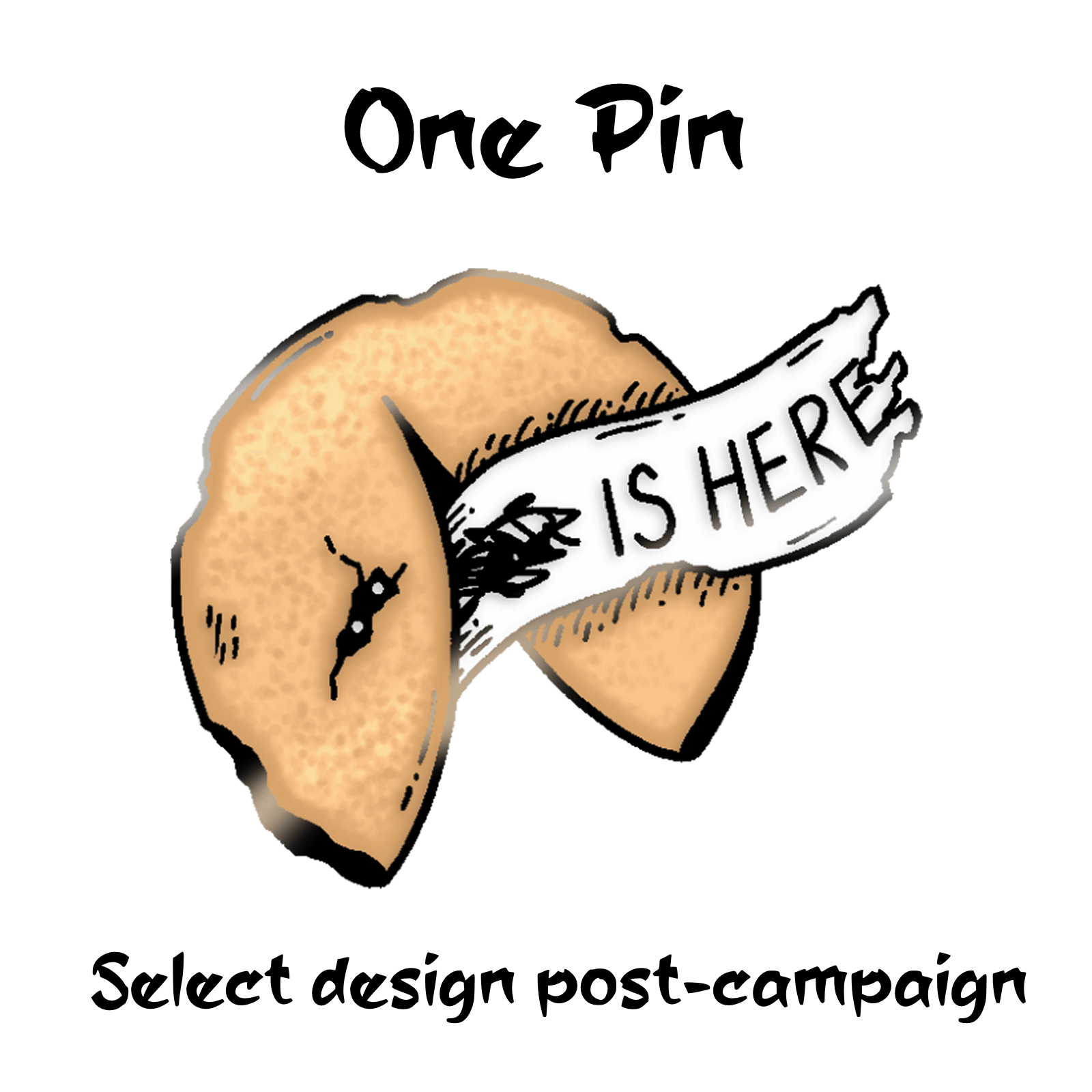 Single Fortune Cookie Pin