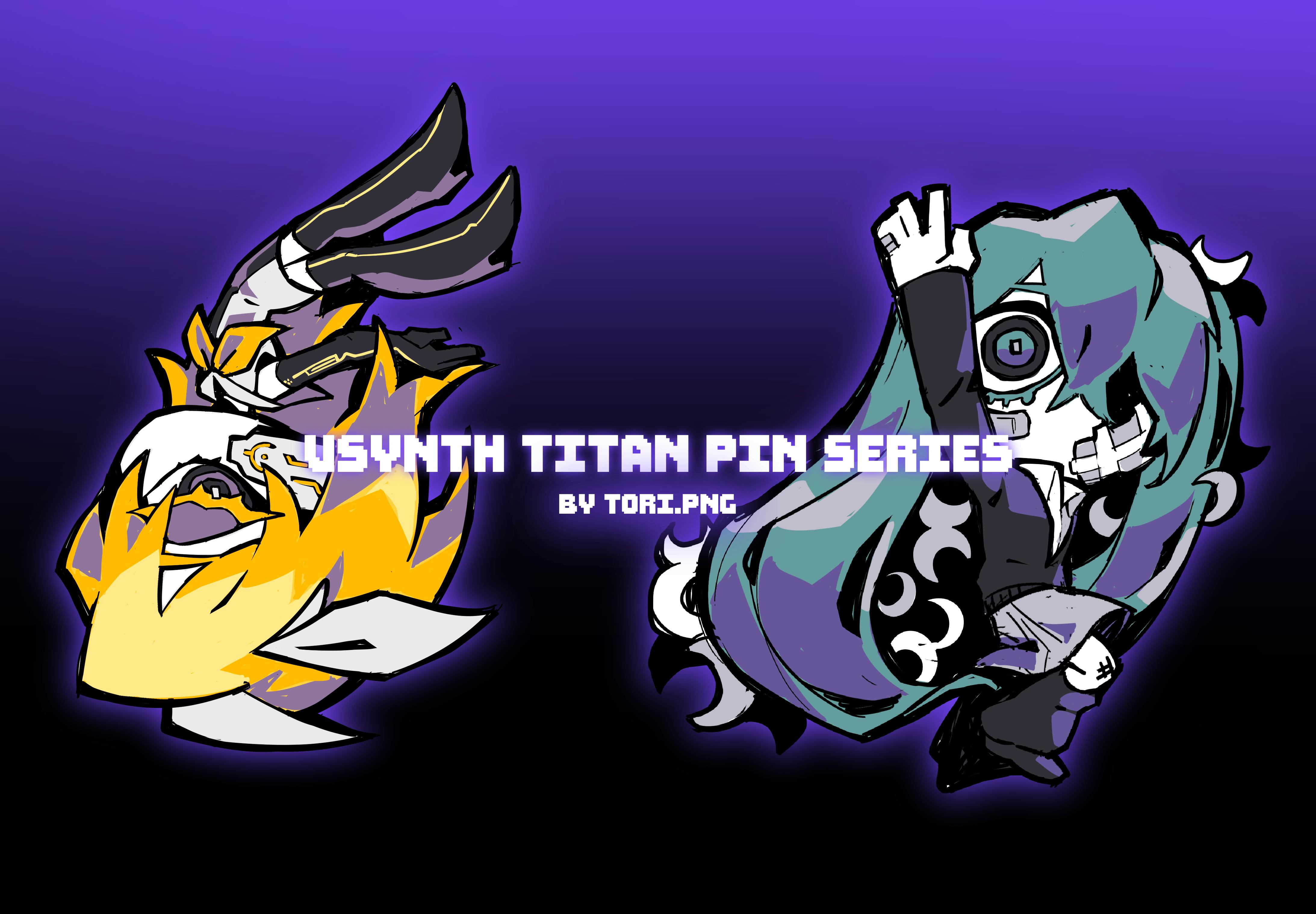 VSynth Titan Enamel Pins