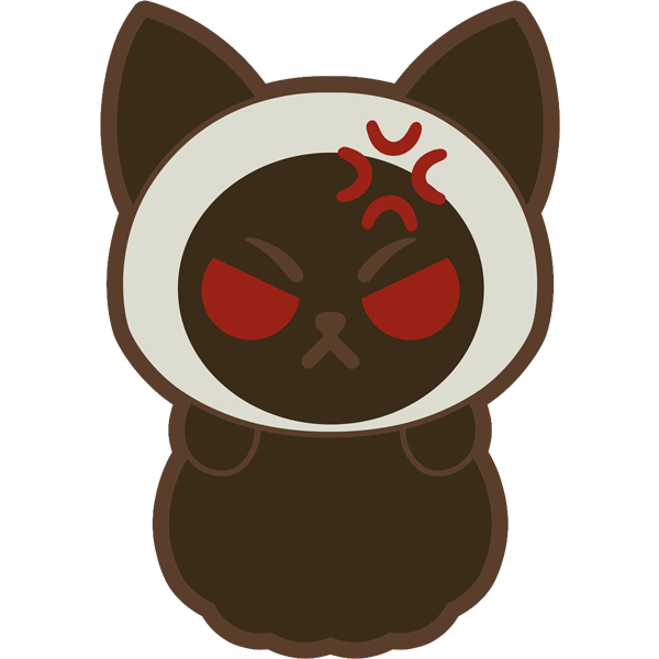 Angry Siamese Cat 3 inch Sticker