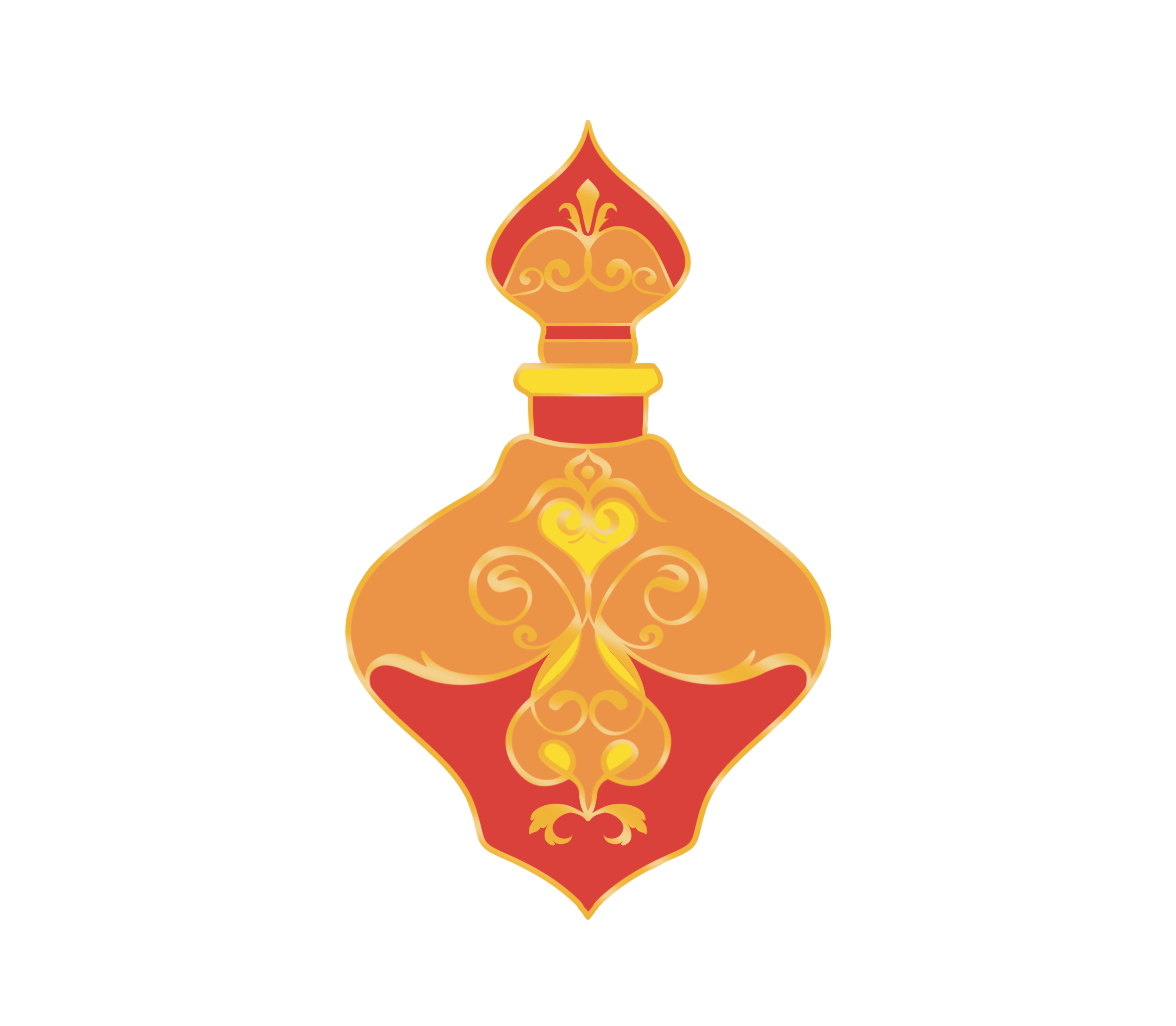 Orange Potion Bottle Pin