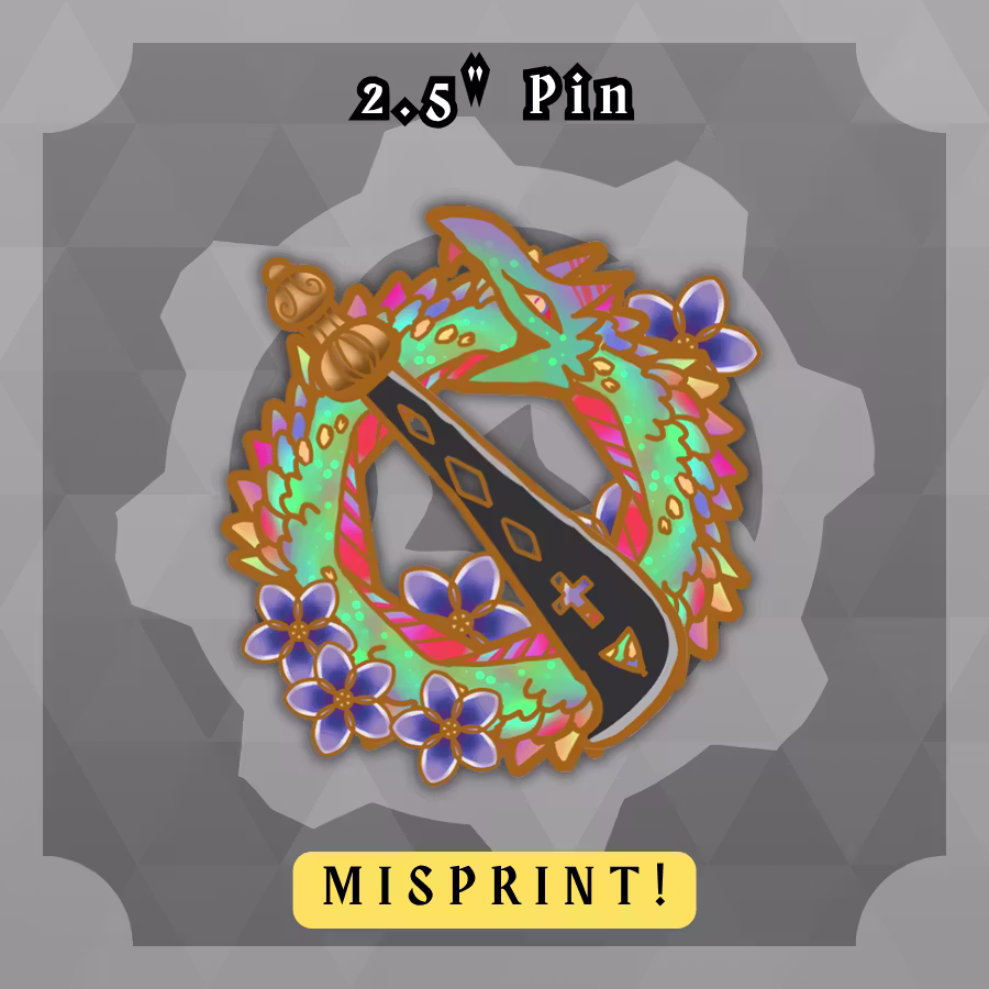 Blades Beasts and Blooms: 2.5in West Africa Misprint Pin