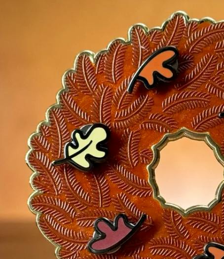 (O&T) Half Leaf Pins (Autumn) Set of 3